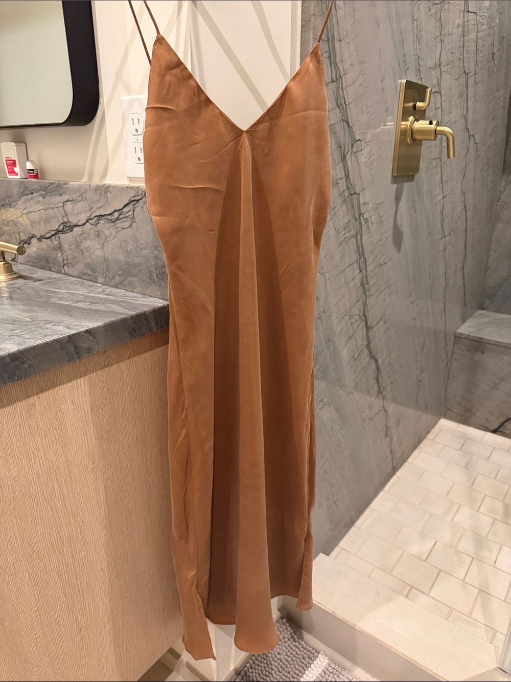 Anine Bing Camel Slip Maxi Skirt